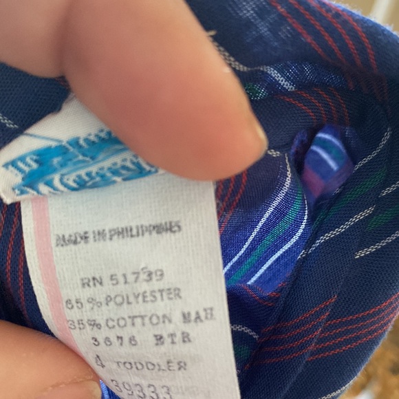 Vintage 70s Miniatures in Fashion striped lace tiered collared dress 3/4T - Picture 9 of 10